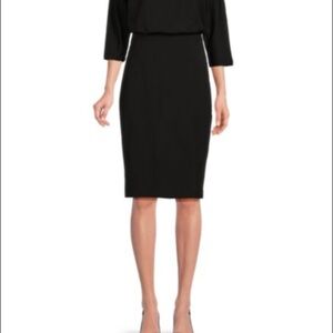 J. McLaughlin Black Pencil Midi Dress for Work